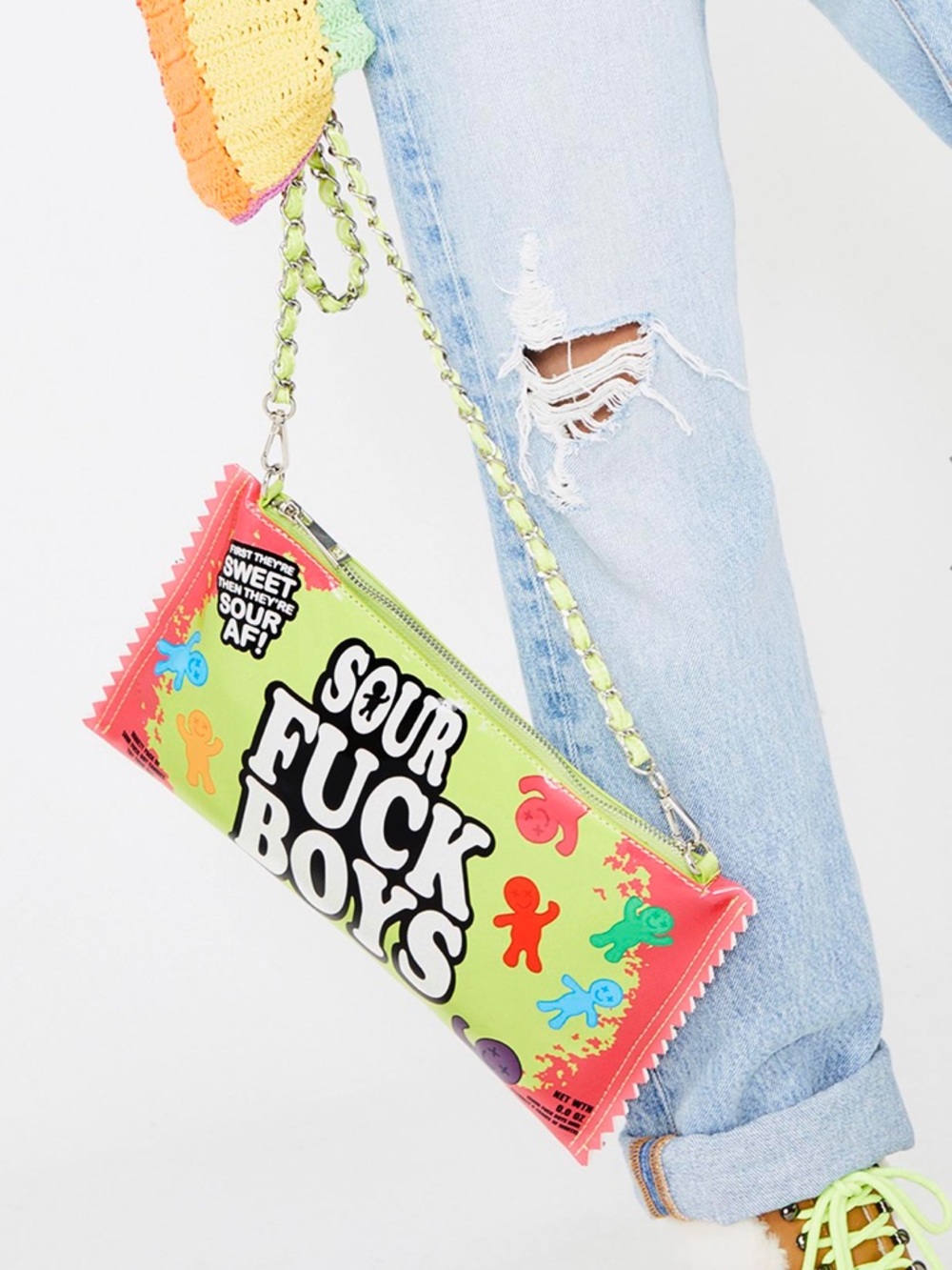 Current Mood Sour F* Boys Shoulder Bag Dolls Kill Sour Candy Clutch Parody - Picture 9 of 9